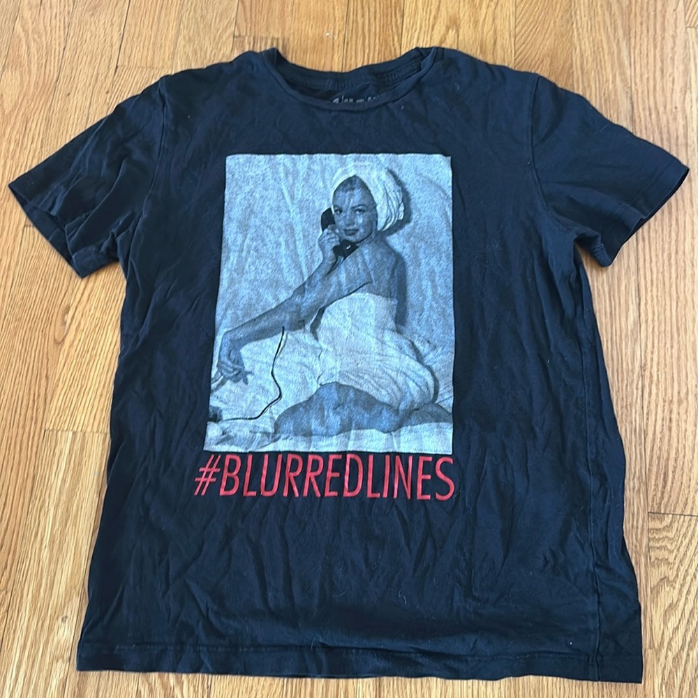 Woman’s Black Tee #Blurredlines